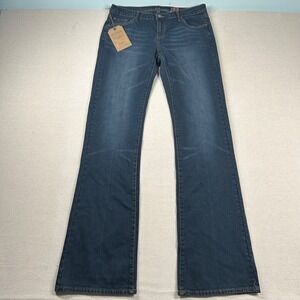 Stetson Jeans Womens 14 XX Extra Long Boot Cut Low Rise Dark Wash Denim Western